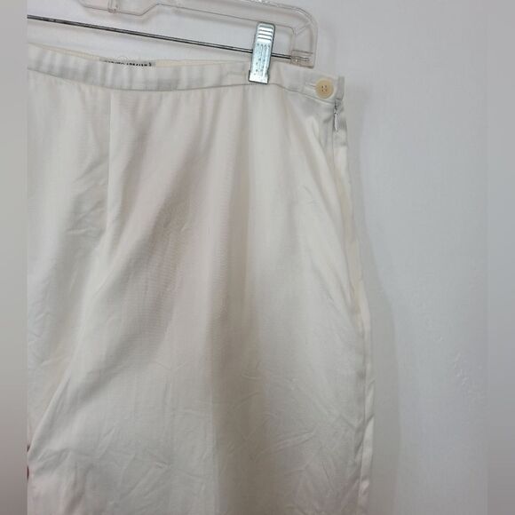 *Flawed* Vintage Giorgio Armani Le Collezioni White Dress Pants High Waist 14 - Picture 4 of 12